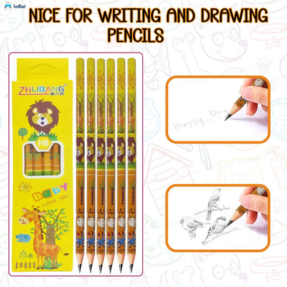 FunBlast Stationary Set for Kids – Drawing Color Set with 18 Pencil Colour, 6 Pencils, Drawing Sheets, Scissor, Sharpener & Eraser for School Going Kids, Girls & Boys (Yellow)