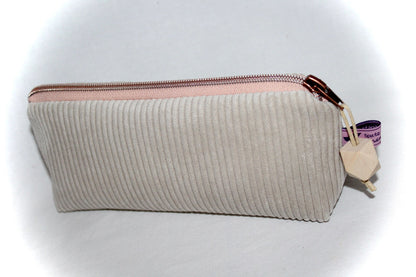 Leather Small Quilted Design Cute Makeup Bag, Mini Cosmetic , Beauty Bag, Handy Zipper Pouch, Portable Travel Bag, Women Girl (Pink)
