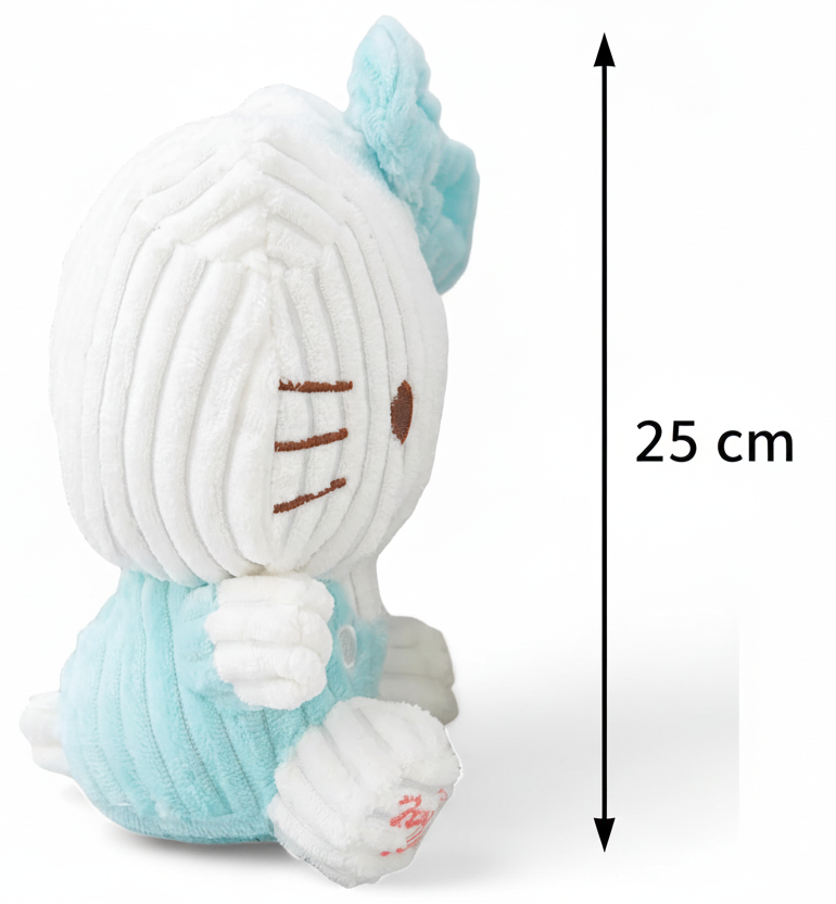 Hello Kitty Corduroy Plush Soft Toy – 25 cm Stuffed Toy for Kids