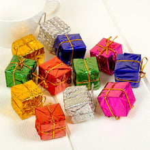 Shiny Mini Gift Box Ornaments for Christmas Tree Decoration 48 pcs