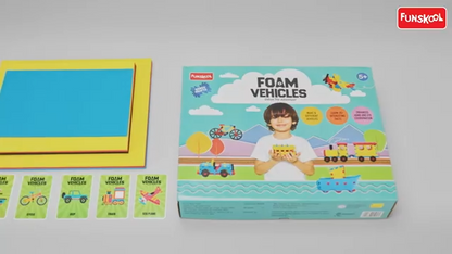 Handycrafts Funskool Foam Vehicles, Unbox The Adventure, DIY Kit, Art and Craft Set for Kids, Learning, Fun & Engaging Activity for Childrens, Multicolour, Gift Set for Kids, Age 5+ Years