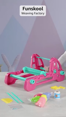 Handycrafts Funskool Weaving Factory, DIY Kit, Art and Craft Set for Kids, Creativity, Learning, Engaging Fun Activity for Childrens, Multicolour, Gift Set for Kids, Age 6+ Years