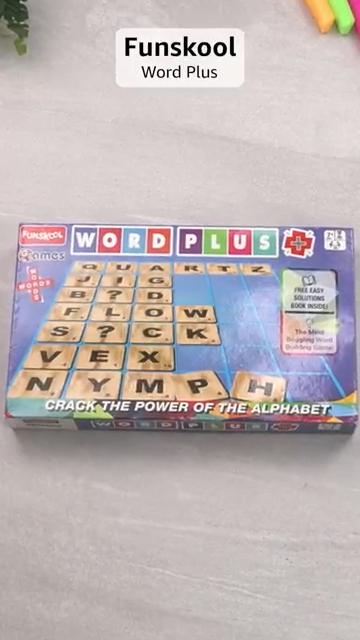 Funskool Games, Word Plus, Educational Word Building Game, for Kids & Family, 1 or More Players,Pack of 1, Ages 6 and Above